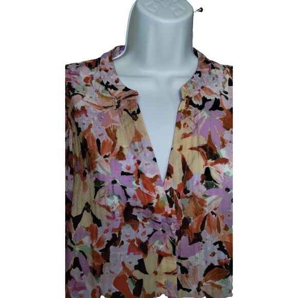 Lindex Smocked Long Sleeve in Floral Breeze womens size M/L - Picture 4 of 11